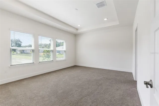 an empty room with an entryway