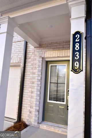 a view of a door of the house