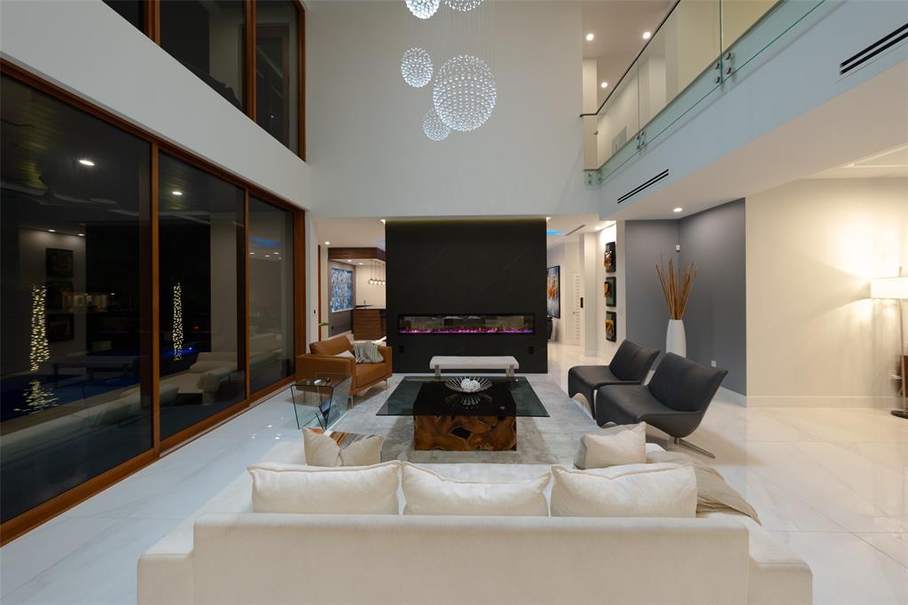 2631 Northeast 48th Court Lighthouse Point, FL 33064 - Photo 54 of 74 a living room with furniture and a flat screen tv