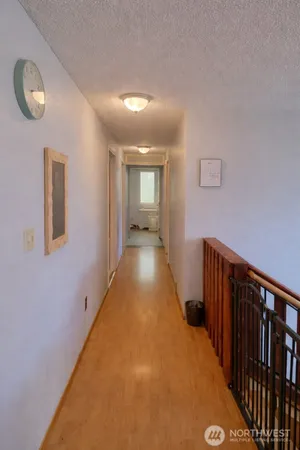 a bedroom with a bed and a walk in closet