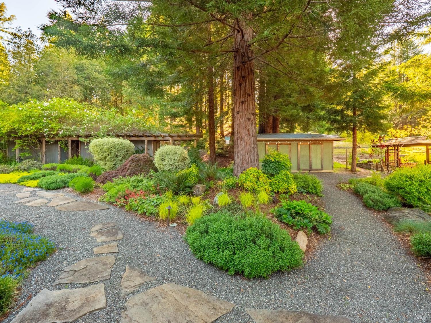 10951 Big Meadow Road Philo, CA 95466 - Photo 30 of 46 Large functional outbuilding, plumbed for a sink is currently used for storage and gardening supplies. The enclosed wood storage sits next door