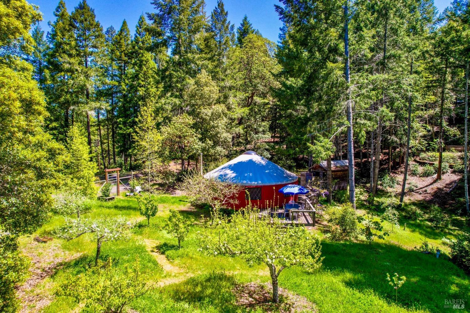 10951 Big Meadow Road Philo, CA 95466 - Photo 35 of 46 In addition to the home, the property includes a 700 sq ft yurt with its own solar system. The yurt has its own entrance and is privately located away from the home.