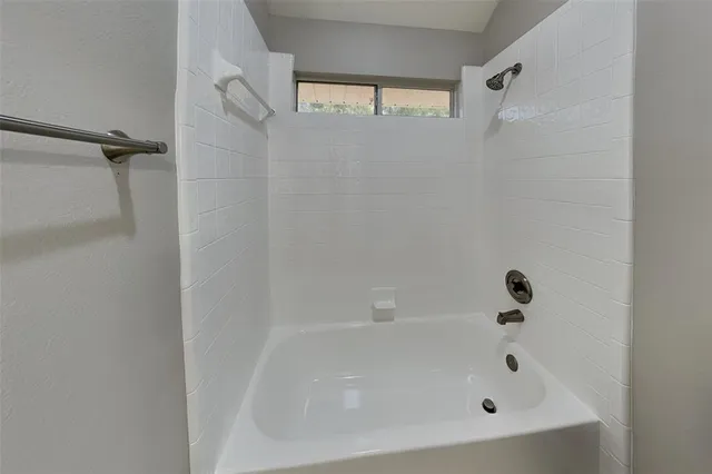 a bathroom with a tub