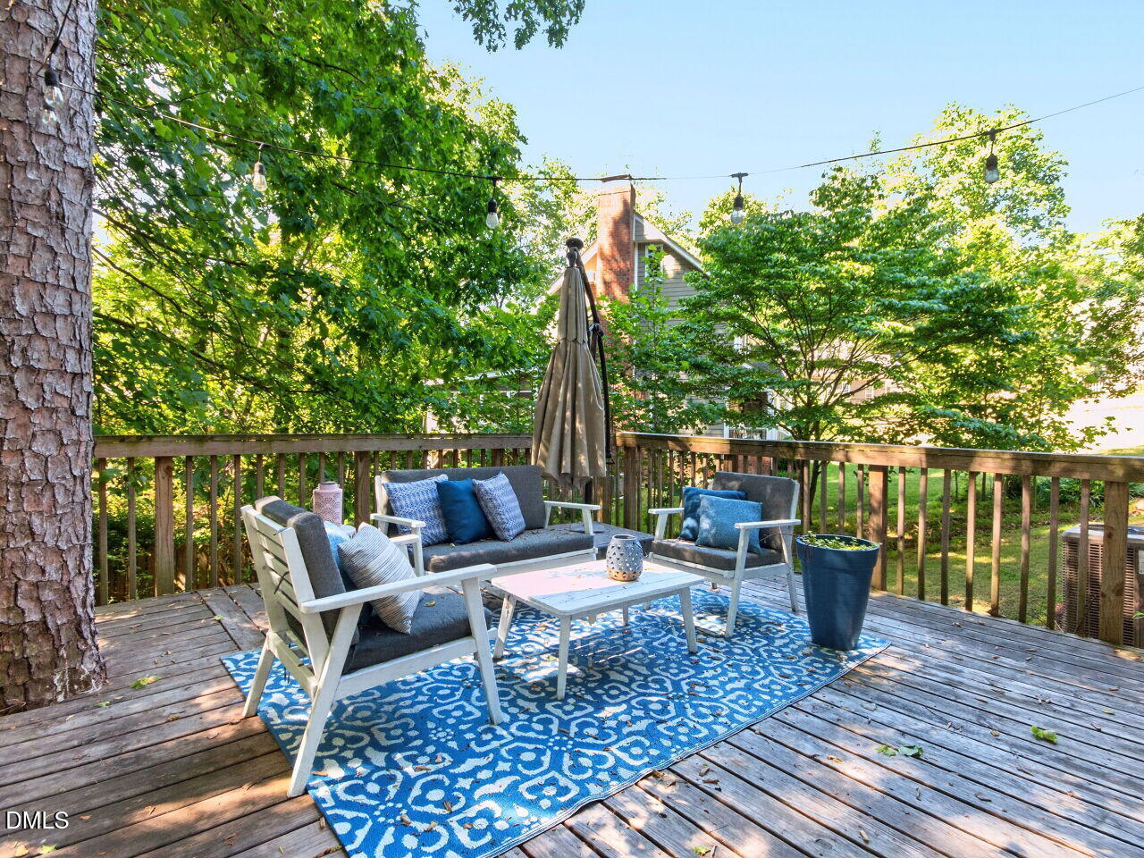 6004 Tarnhour Court Raleigh, NC 27612 - Photo 31 of 44 a view of a deck with furniture and garden