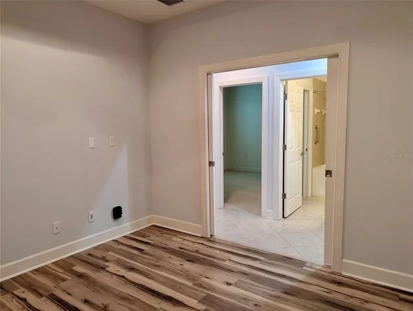 an empty room with a window