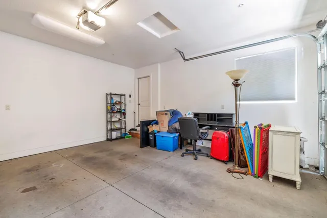 a view of a big yard with a large tree