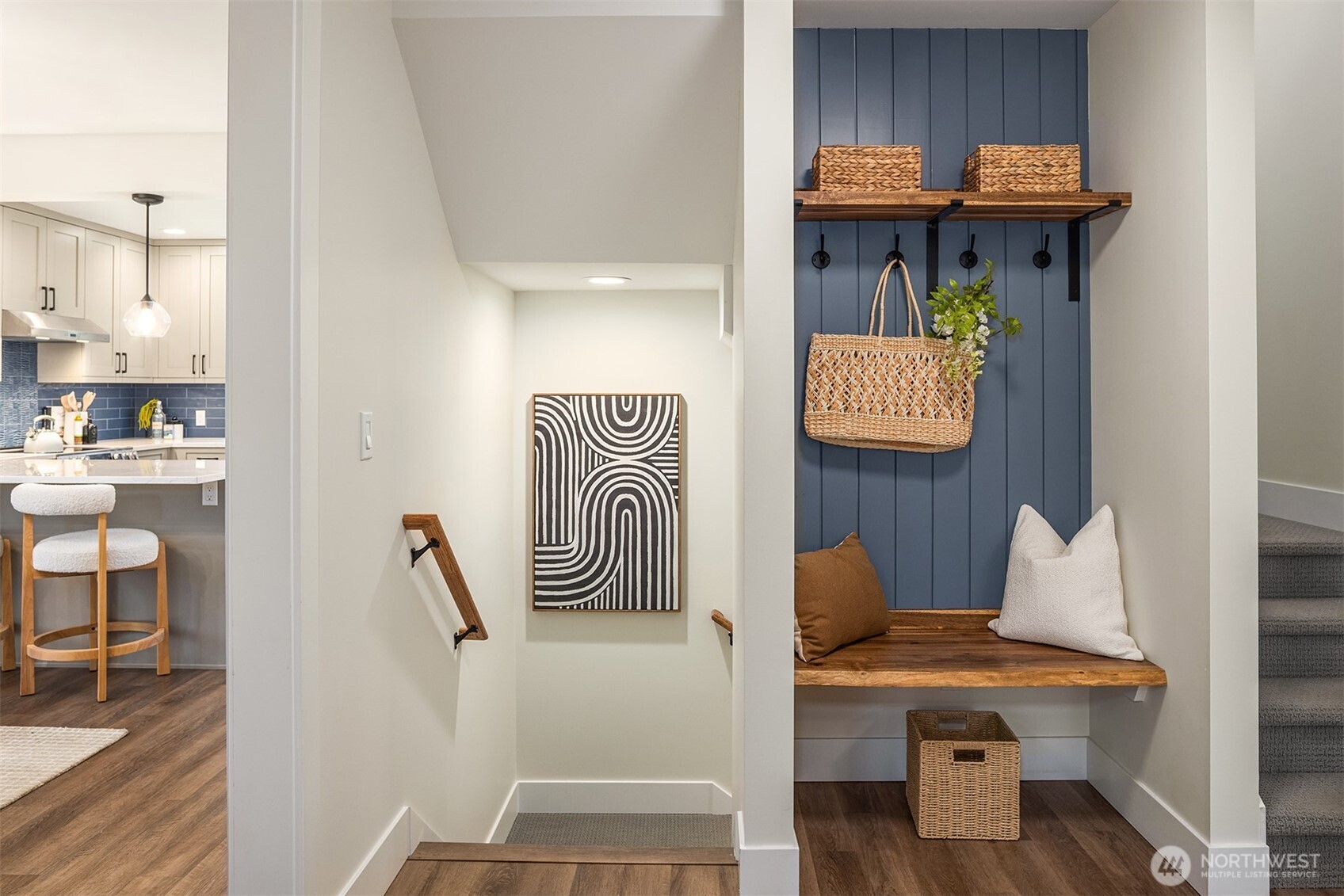 721 North 97th Street Seattle, WA 98103 - Photo 13 of 35 a work room with furniture and wooden floor