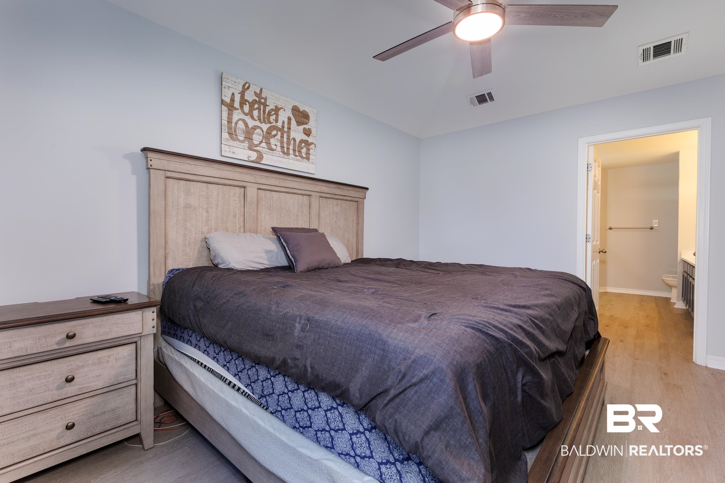 16227 Zenith Drive Loxley, AL 36551 - Photo 12 of 23 Bedroom featuring light wood-style flooring and a ceiling fan