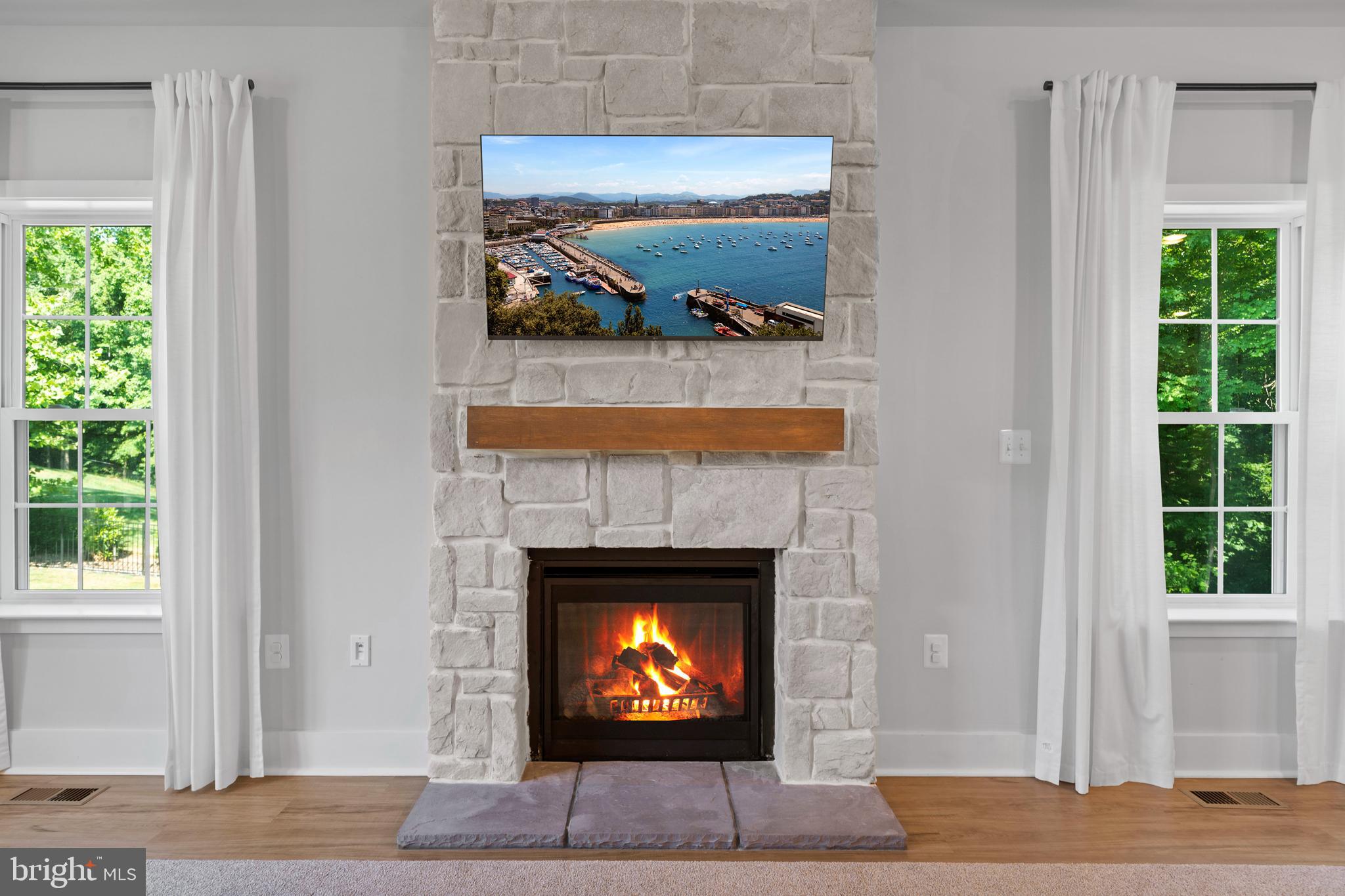 6360 Hollow Way Huntingtown, MD 20639 - Photo 9 of 61 Living Room fireplace
