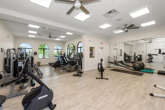 a view of a park with a slide