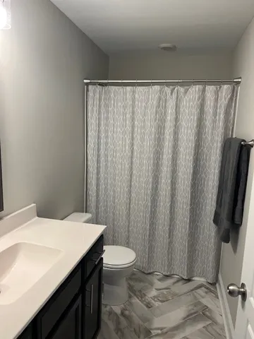 a bathroom with a sink and a toilet