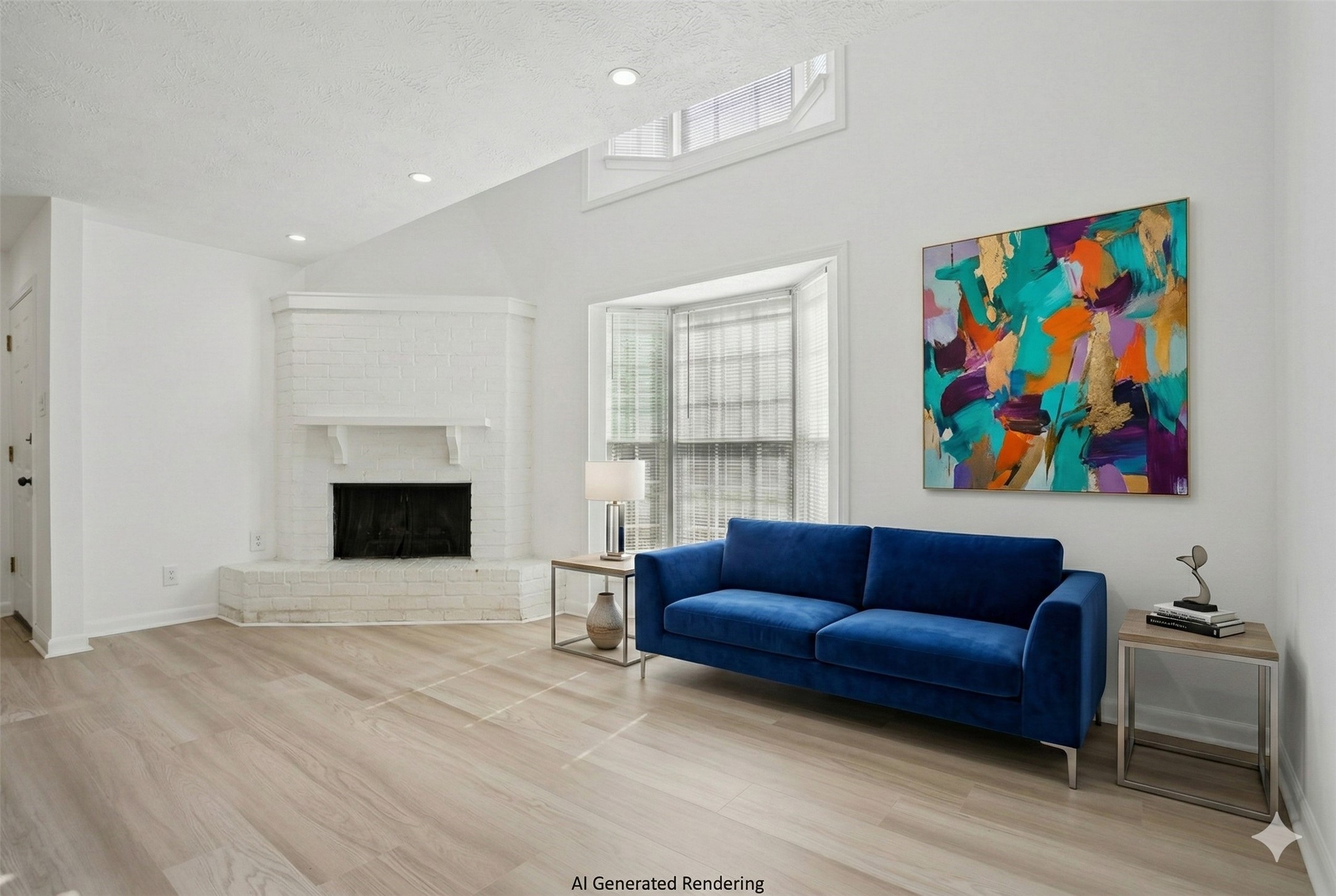 2800 Jeanetta Street, Unit 203 Houston, TX 77063 - Photo 8 of 34 a living room with furniture and a fireplace