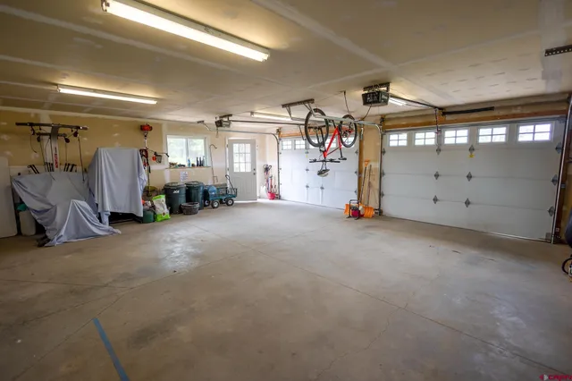 a view of parking garage with equipment