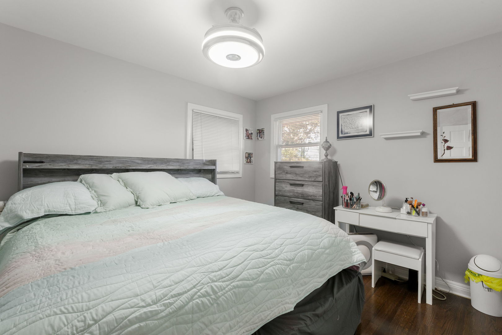 1013 Longaker Road Northbrook, IL 60062 - Photo 11 of 30 a bedroom with a bed and wooden floor