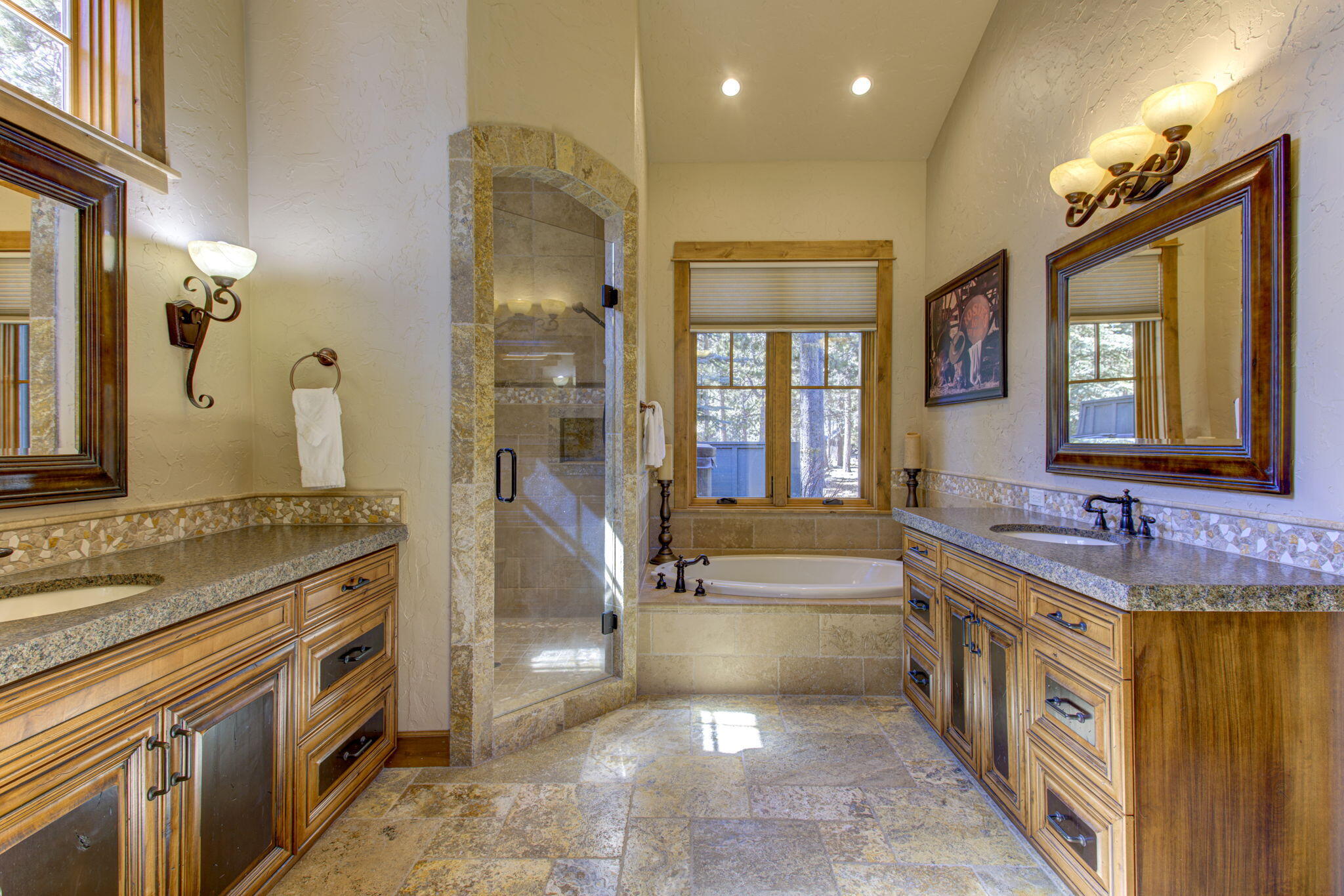 56184 Sable Rock Loop Bend, OR 97707 - Photo 33 of 72 Custom tile floors and separate sink and cabinet areas