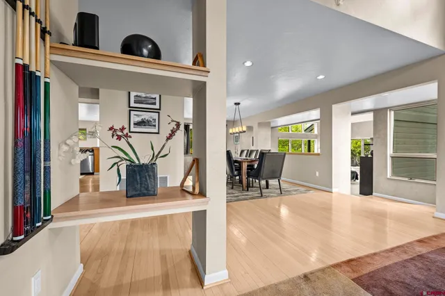 a kitchen with a stove and a refrigerator
