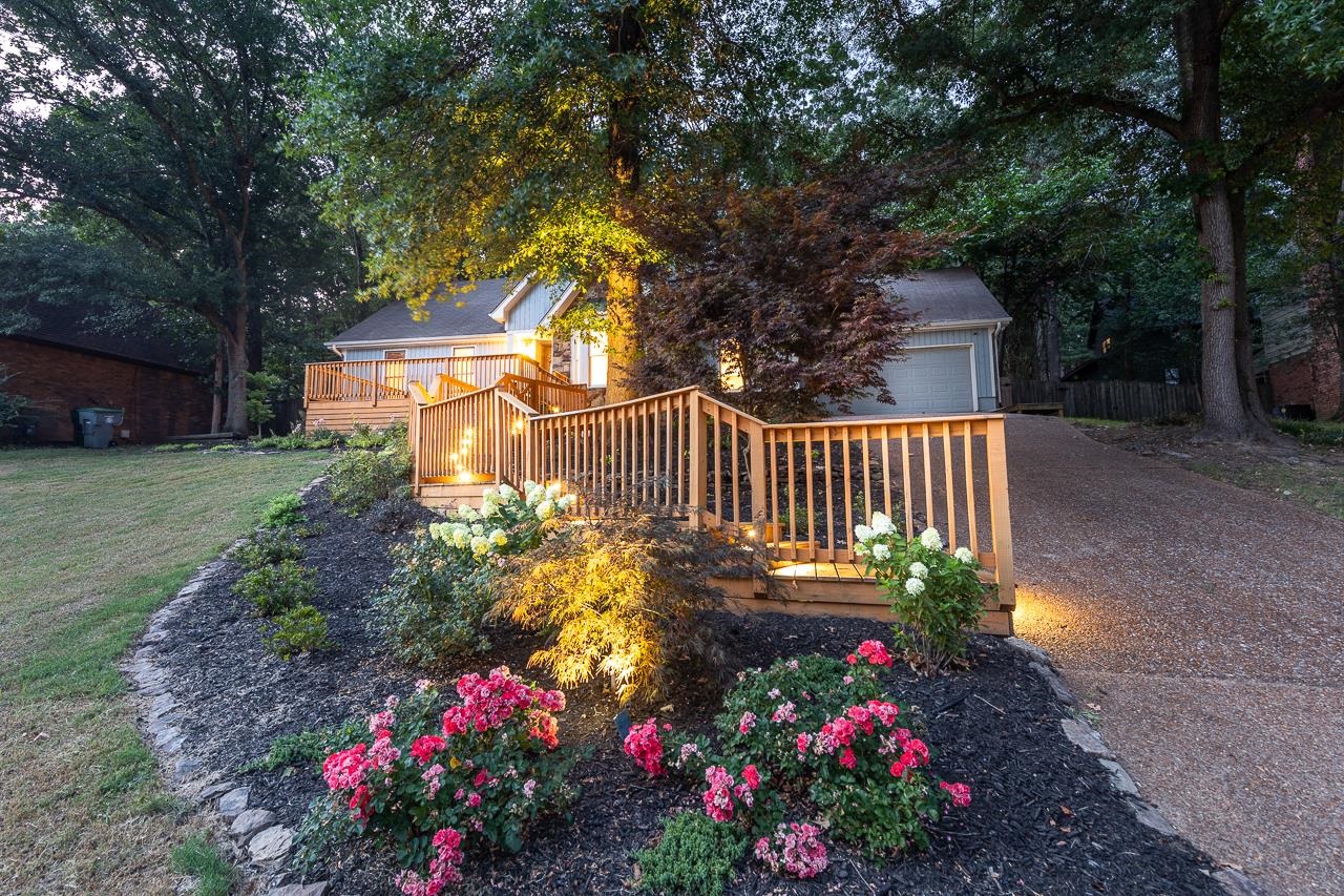 8364 Bazemore Road Cordova, TN 38018 - Photo 3 of 33 a view of a pathway with flower garden