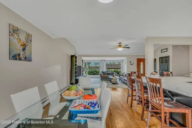 a living room with furniture and window