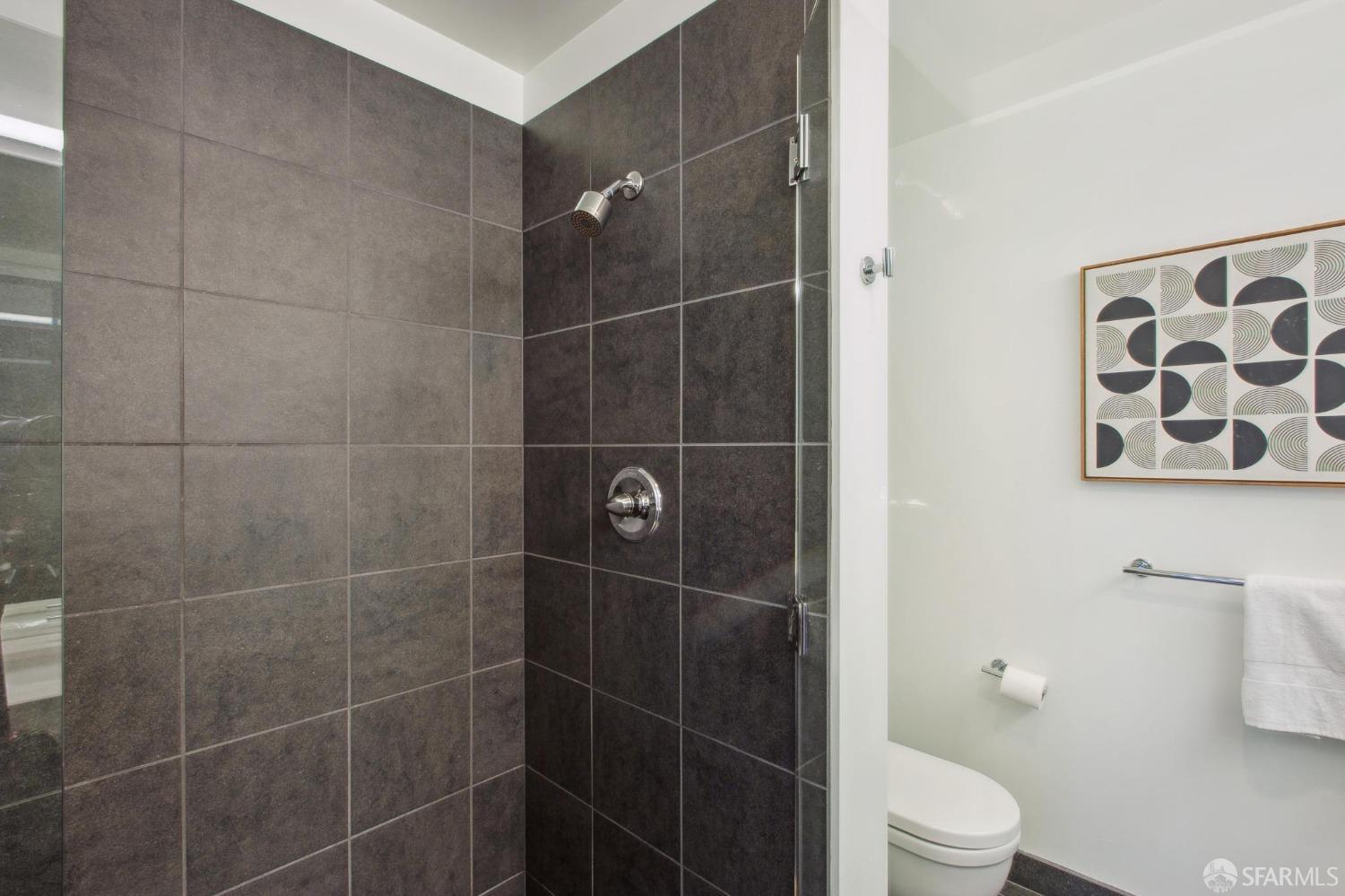 1688 Pine Street, Unit E601 San Francisco, CA 94109 - Photo 17 of 51 a bathroom with a toilet and a shower