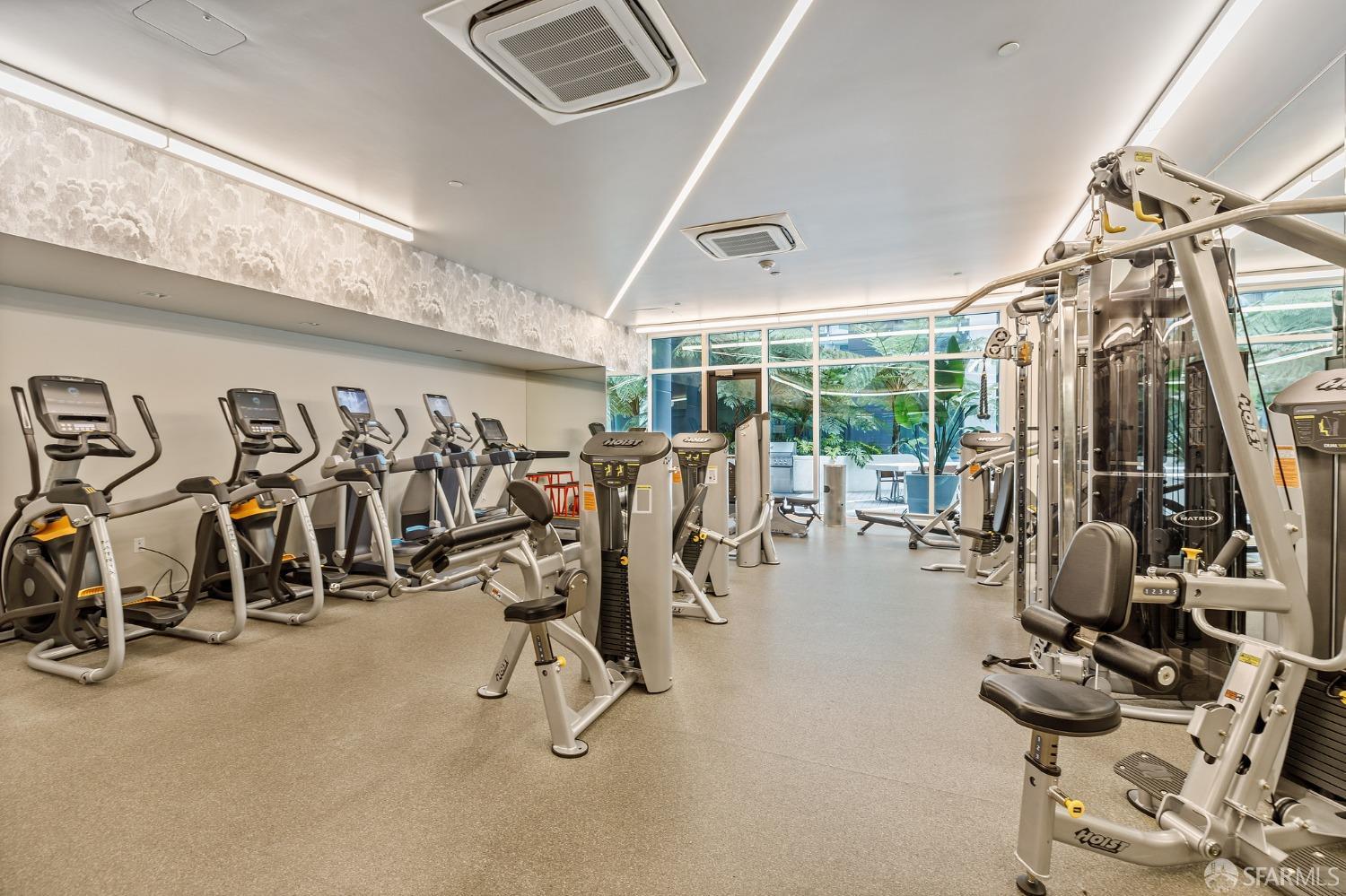 1688 Pine Street, Unit E601 San Francisco, CA 94109 - Photo 44 of 51 a view of a room with gym equipment
