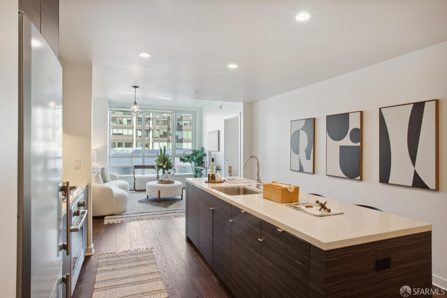 1688 Pine Street, Unit E601 San Francisco, CA 94109 - Photo 10 of 51 a room with a couch and a view of living room