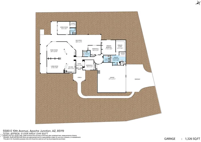 $825,000 | 5580 East 10th Avenue, Apache Junction, AZ 85119