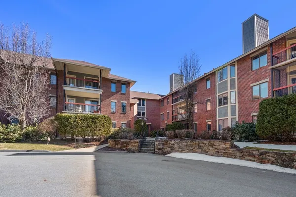 a front view of a building