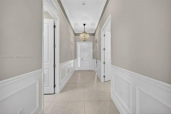 a view of counter top space and entryway