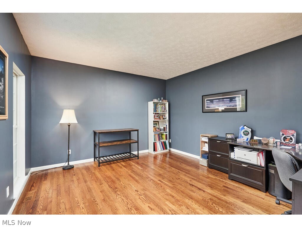 5172 Shillings Way Akron, OH 44321 - Photo 11 of 26 Office featuring light hardwood / wood-style flooring and a textured ceiling