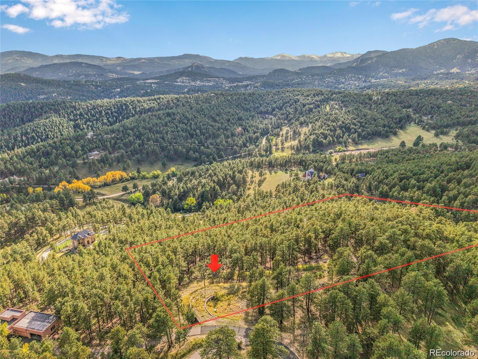 2317 Wieler Road Evergreen, CO 80439 - Photo 22 of 26 a view of a lush green field with mountains in the background