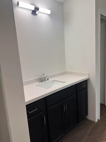 a view of a yard with swimming pool