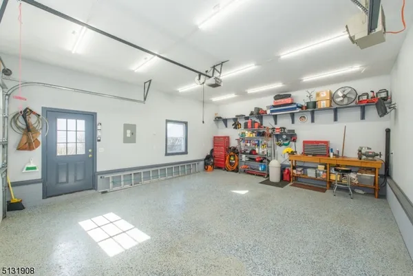 workspace with wooden floor and windows