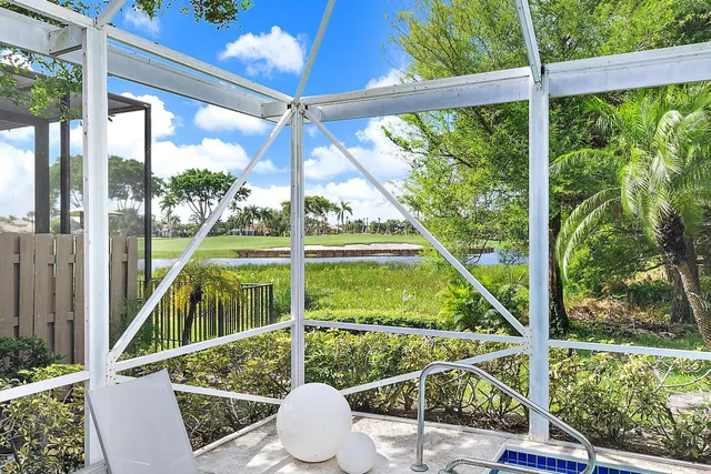 a view of an outdoor sitting area