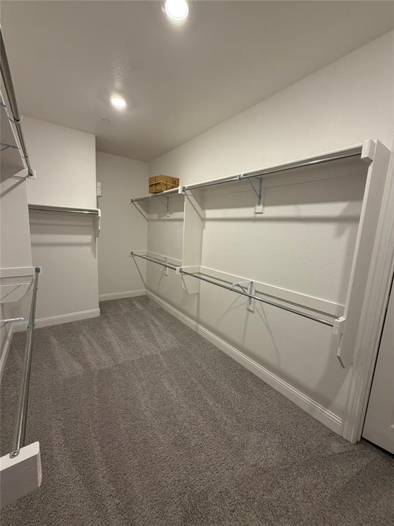 1049 Sarah Street Allen, TX 75013 - Photo 11 of 12 Spacious walk-in closet featuring extensive built-in shelving and hanging rods