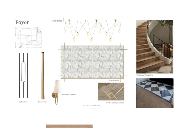 a view of a kitchen with a sink and a refrigerator