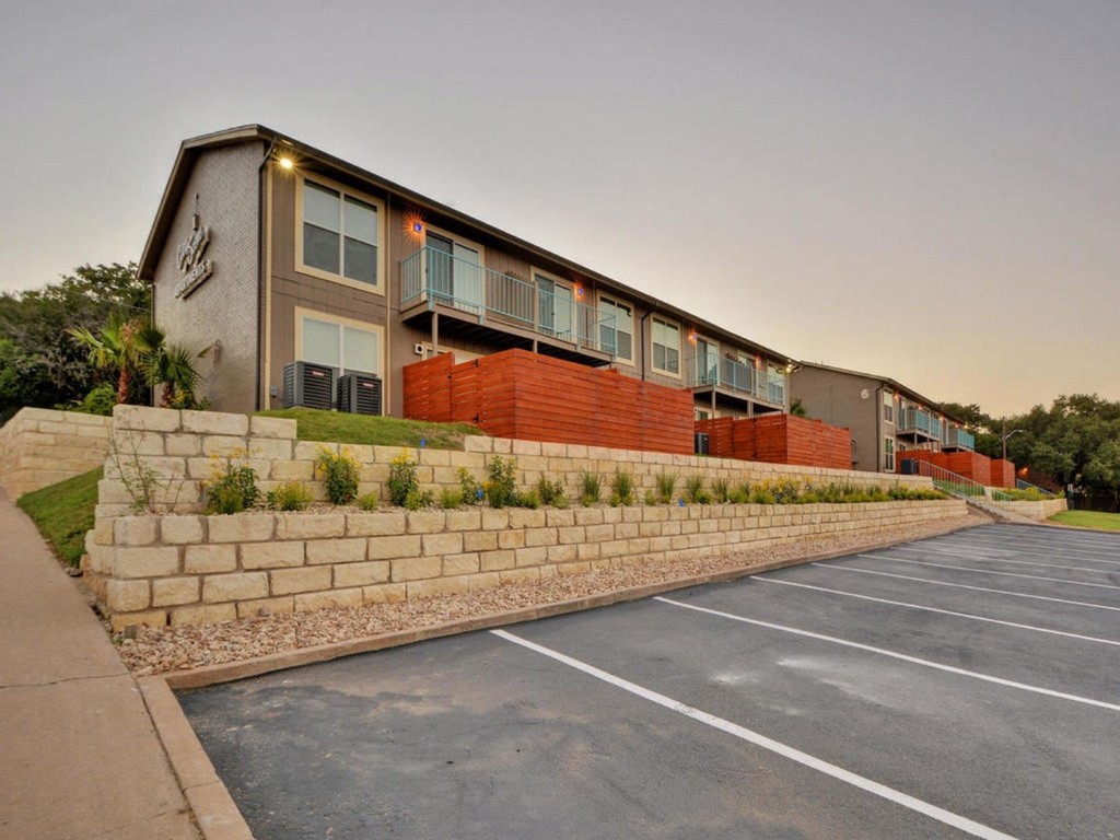 a front view of a building