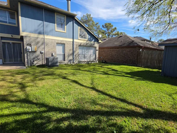a backyard of a house