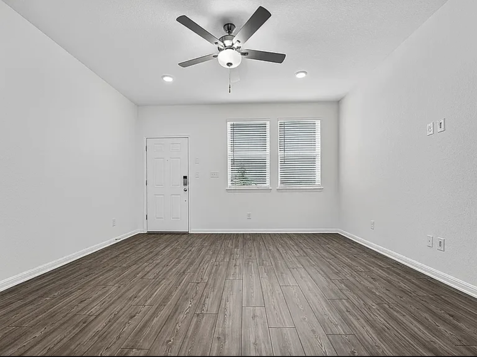 203 Betsy Road Hutto, TX 78634 - Photo 2 of 21 Rich wood-look flooring and crisp trim define this welcoming entry space.