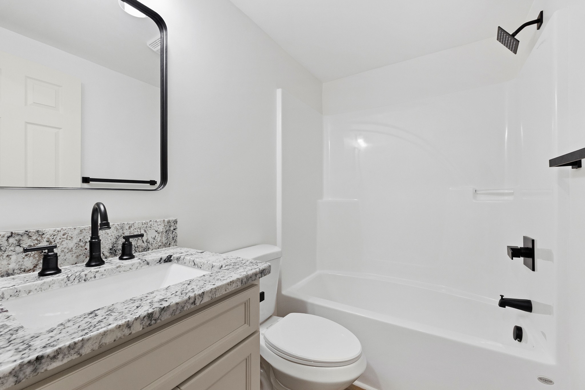 462 Circle Drive Prospect, TN 38477 - Photo 14 of 29 a bathroom with a granite countertop sink a toilet and shower