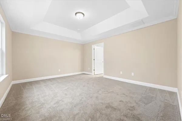 an empty room with a natural light