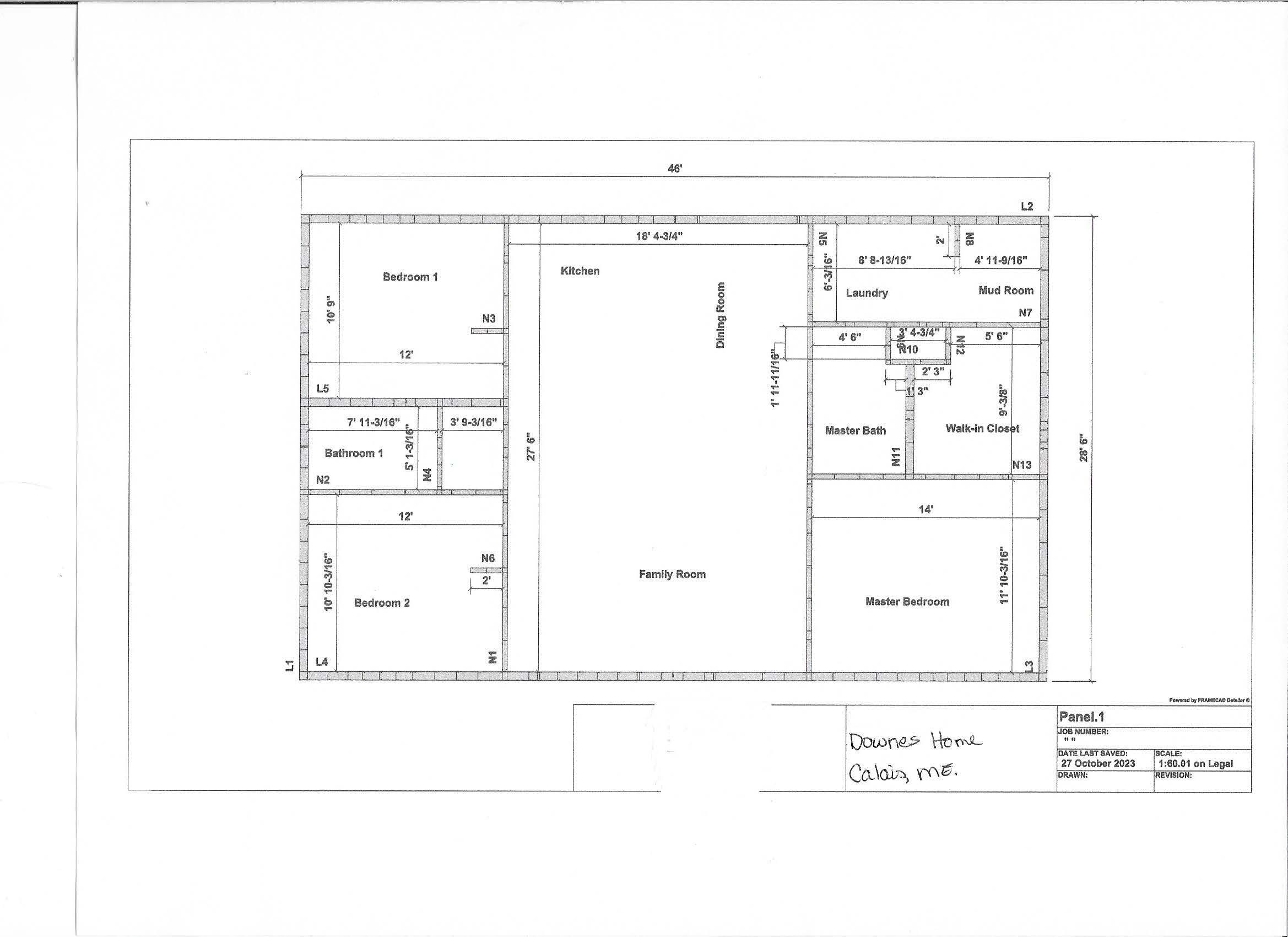 1 Downes Street Calais, ME 04619 - Photo 38 of 38 1 Downes, Calais Floor Plan