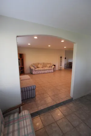 a view of kitchen and with furniture
