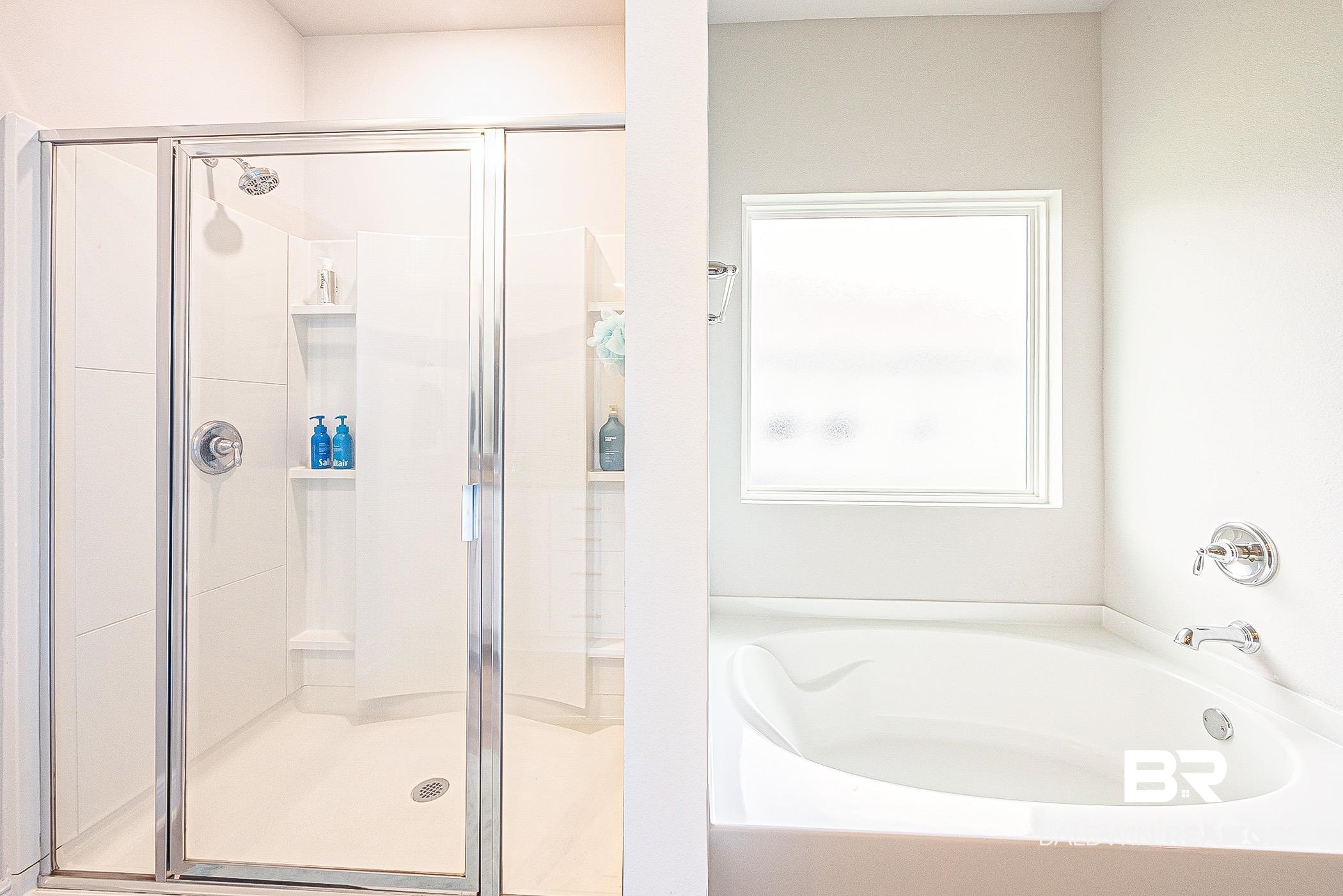 11044 Native Dancer Way Daphne, AL 36526 - Photo 21 of 67 Bathroom with separate shower and tub and a healthy amount of sunlight