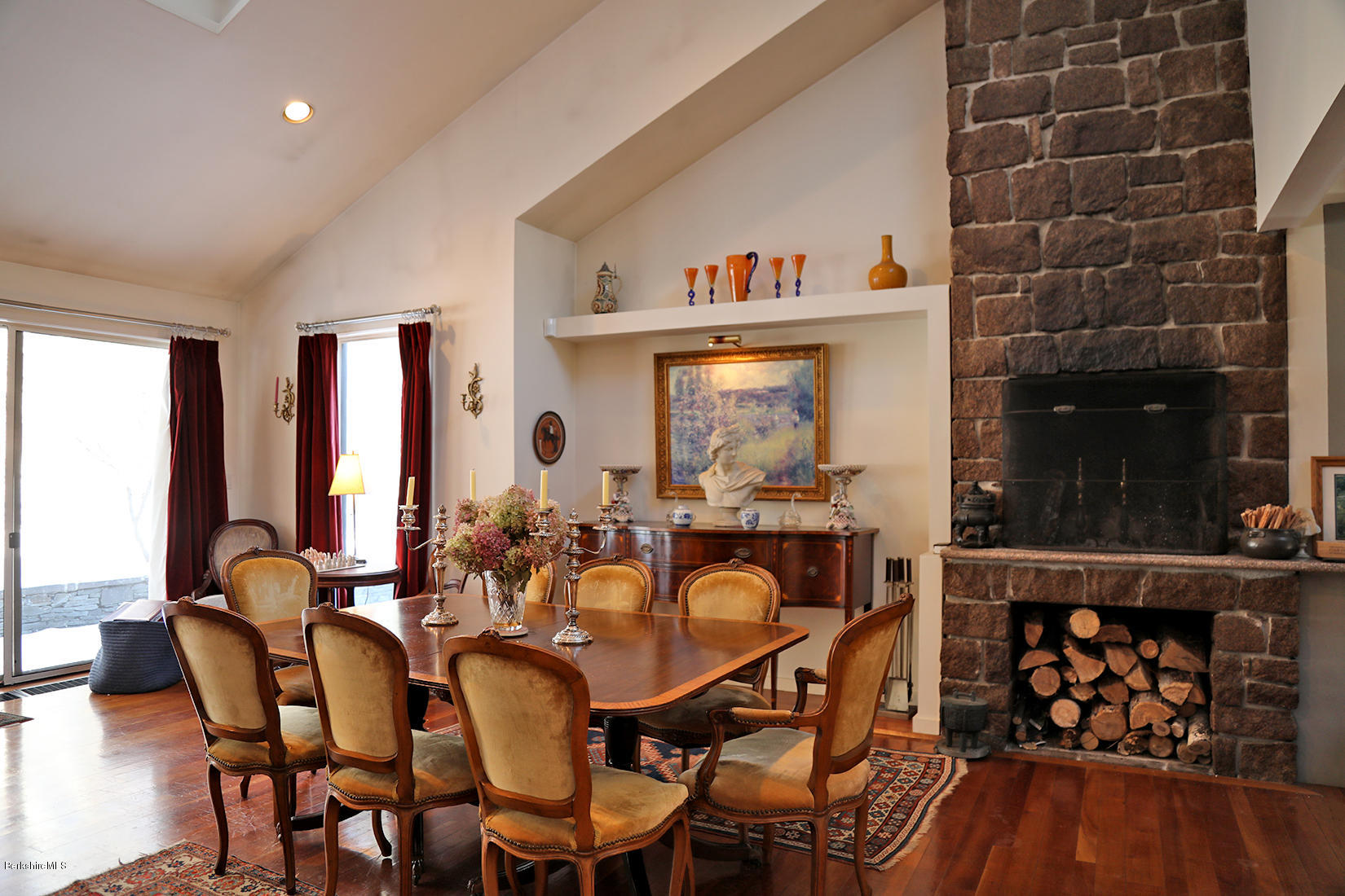 12 Red Rock Road West Stockbridge, MA 01266 - Photo 15 of 31 a dining room with furniture window and wooden floor