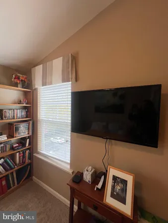 a room with furniture and a book shelf