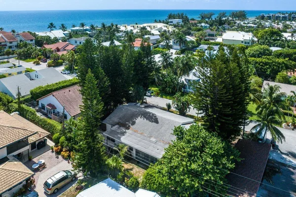 an aerial view of multiple house