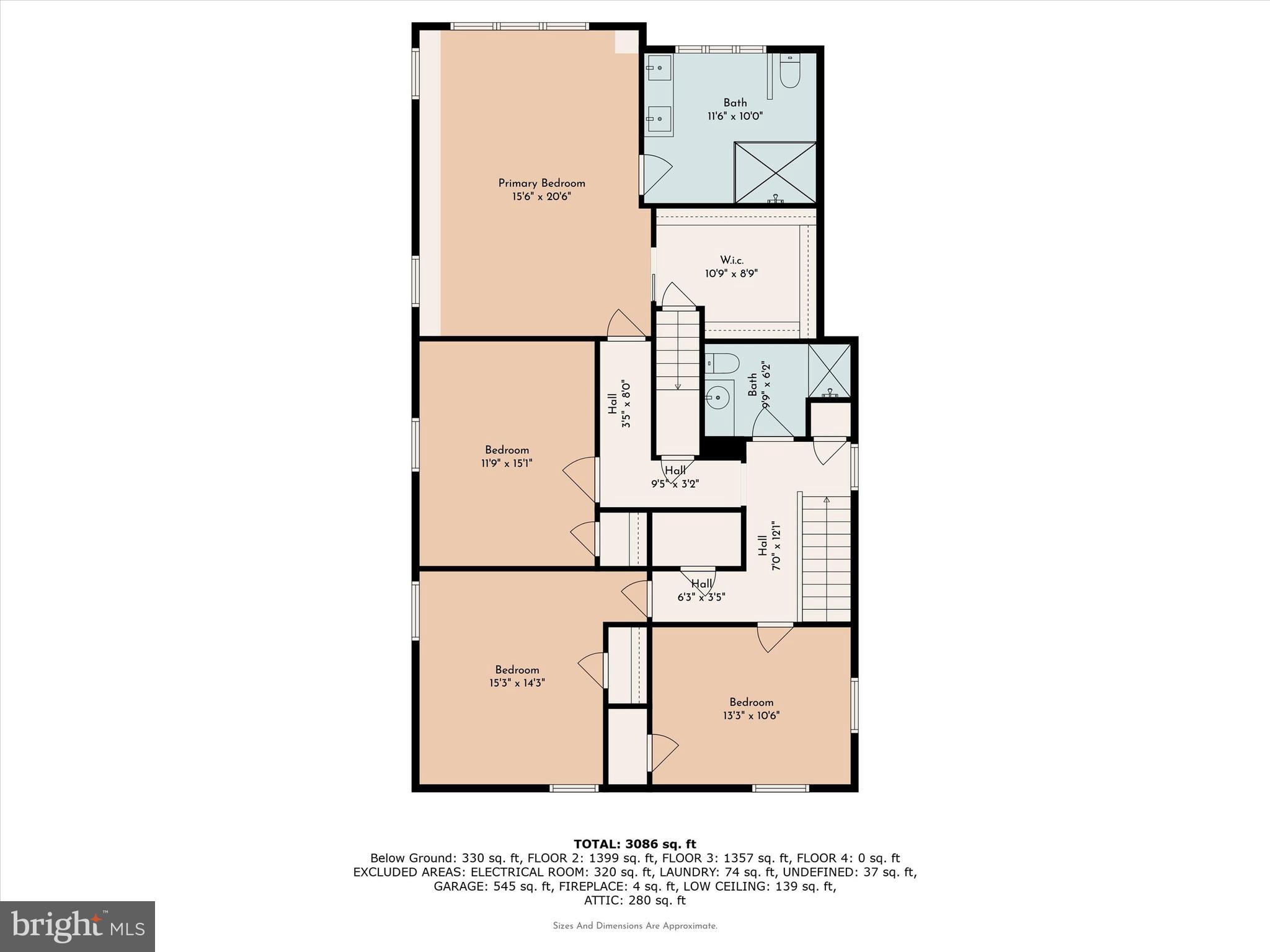 56 Croton Road Wayne, PA 19087 - Photo 26 of 27 2nd floor floorplans