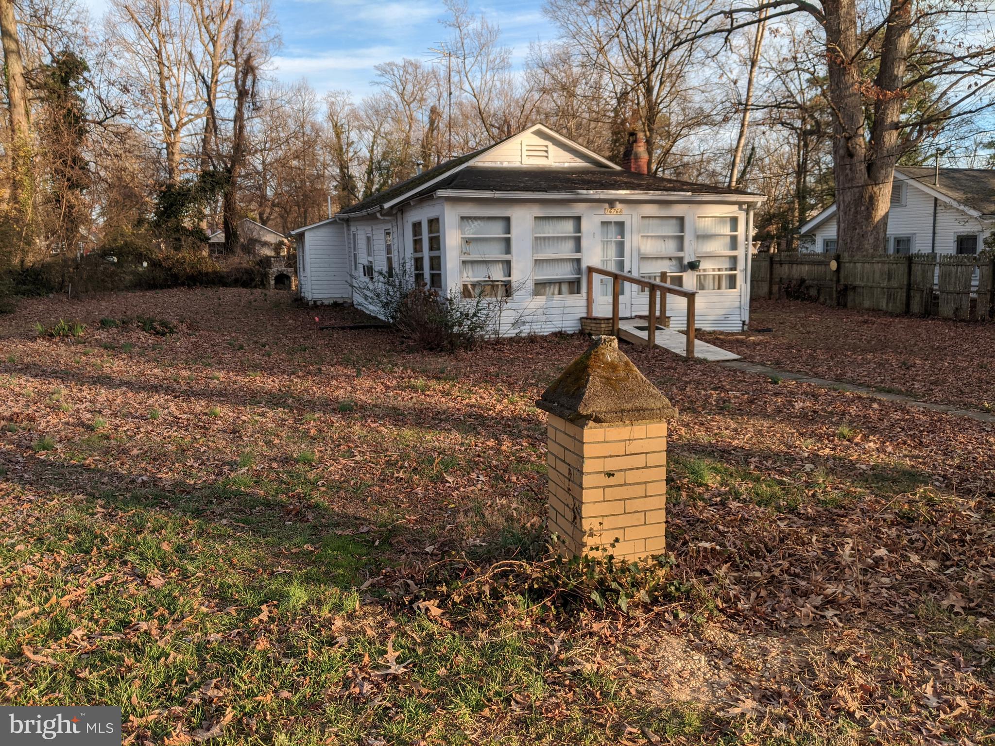 Front left of home