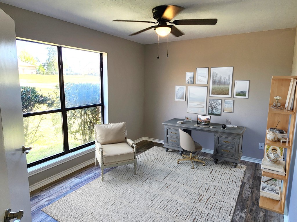 482 West Cattle Drive Onalaska, TX 77360 - Photo 22 of 34 a view of a workspace with furniture and a window