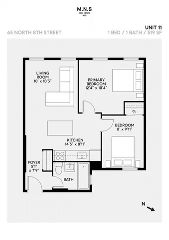 $629,000 | 65 North 8th Street, Unit 11 | Williamsburg